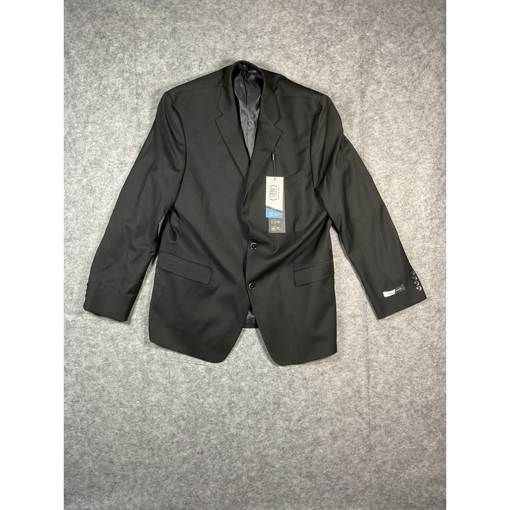 Van Heusen Mens Cool Flex Black Slim Fit Suit Blazer Jacket 46 Long